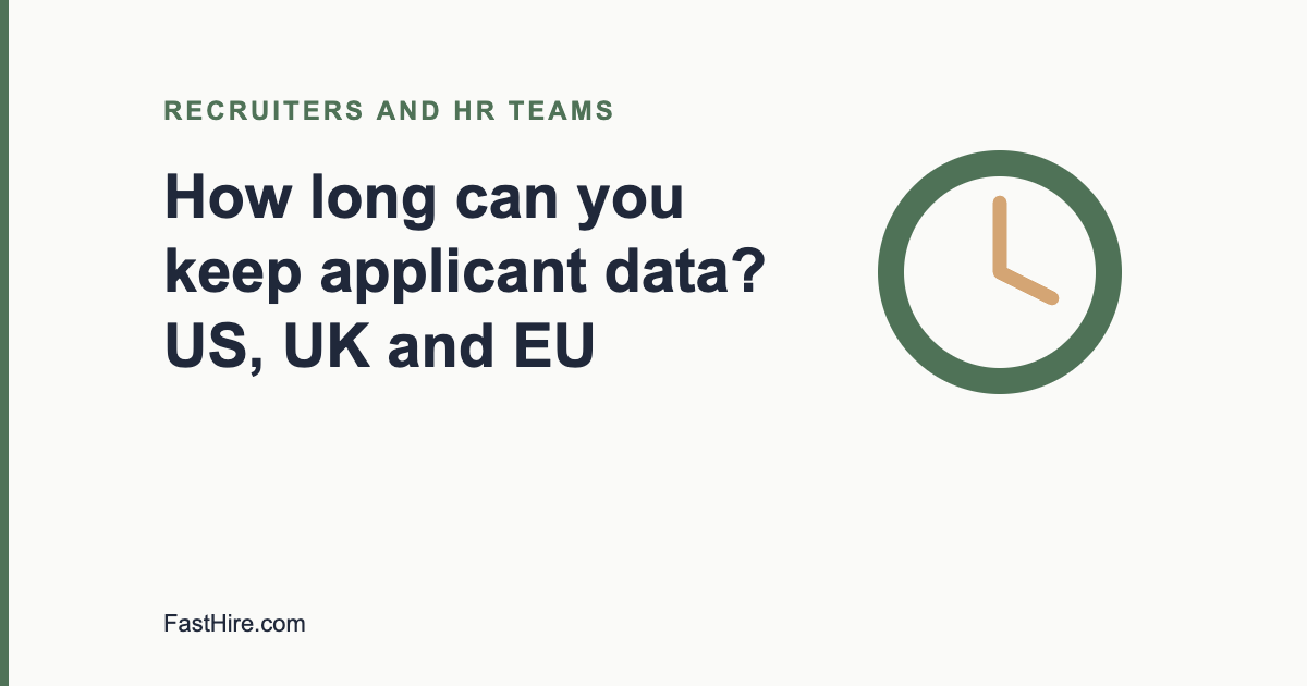 How long to keep resumes and applicant data