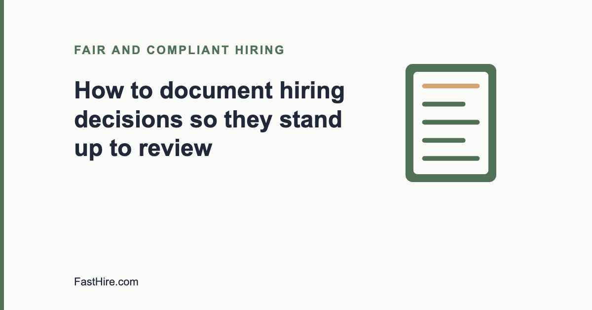 Documenting hiring decisions