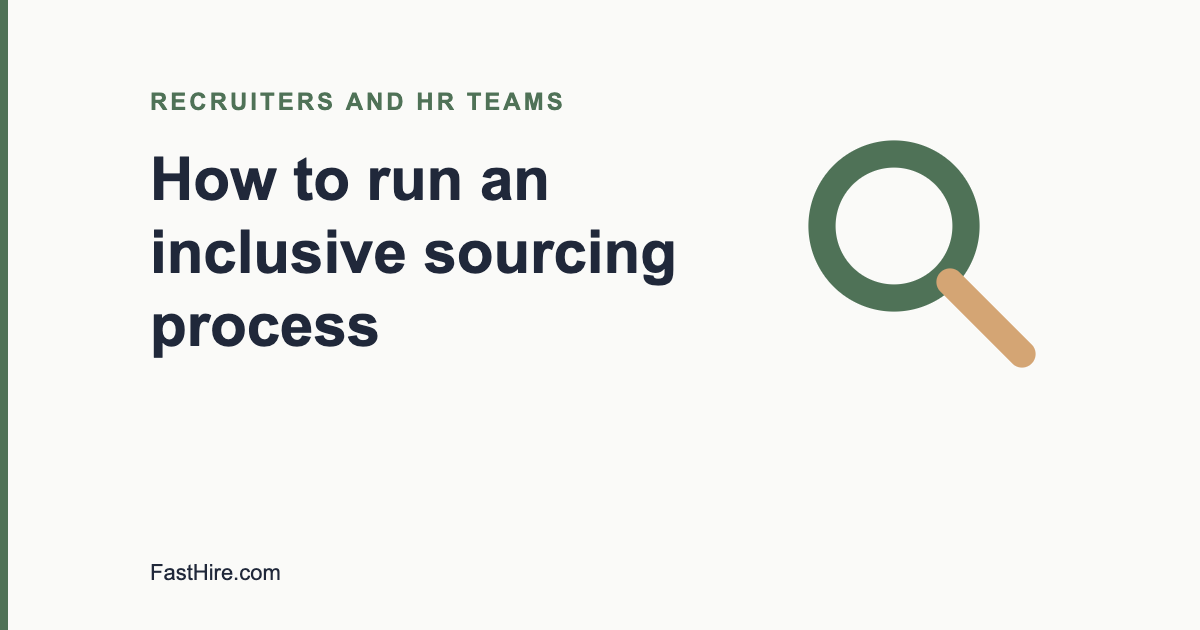Running an inclusive sourcing process
