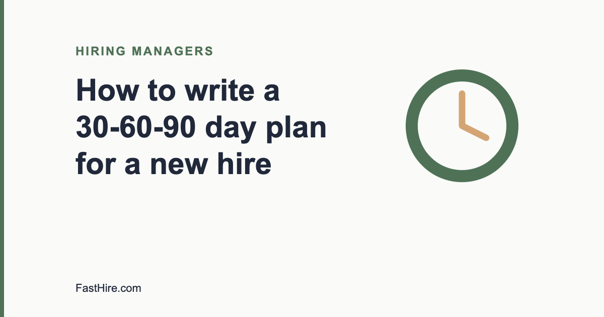 Writing a 30-60-90 day plan