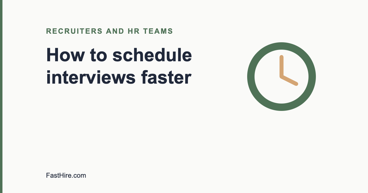 How to schedule interviews faster