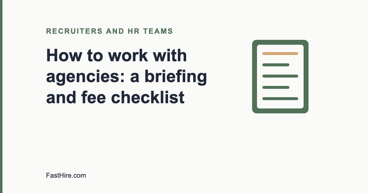 Working with recruitment agencies